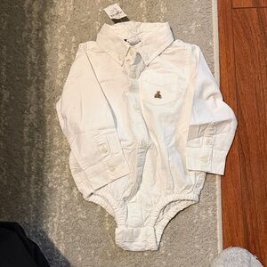 GAP White Button-Up Kids Bodysuit
